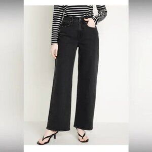 Women's Black High Waisted Wide Leg Pants Women Size 16 Petite